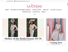 Tablet Screenshot of lacremeboutique.com